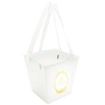 Caixa Quadrada Alta Liso 13x17x18cm Branco - 1 Un