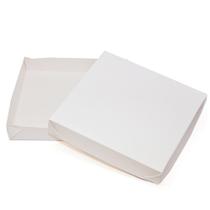 Caixa Quadrada Antivazamento para Refeições/Salgados - Pacote com 100 unidades (Branca)
