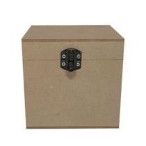 Caixa Quadrada com Dobradiça e Fecho Personalizado 10x10x10 Kit 20un Mdf Madeira Caixa Quadrada com Dobradiça e Fecho Personalizado 10x10x10 Kit 20un Mdf Madeira