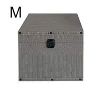 Caixa Quadrada MDF PU Detalhe Croco Cinza 20x20x20cm.