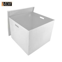 Caixa Quadrada Presente com Alça 45x45x45 Mdf 6mm Madeira Pintado