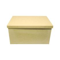 Caixa Quadrada Tampa de Sapato 45x40x10 Mdf Madeira