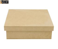 Caixa Quadrada Tampa Sapato 14x14x7 Mdf Madeira