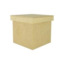 Caixa Quadrada Tampa Sapato 15x15x10 Mdf Madeira