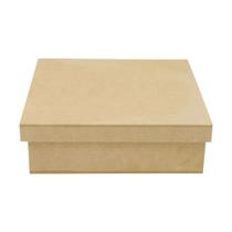 Caixa Quadrada Tampa Sapato 15x15x5 MDF Madeira Marpax 01un Caixa Quadrada Tampa Sapato 15x15x5 MDF Madeira Marpax 01un