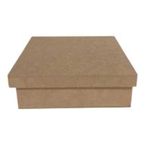 Caixa Quadrada Tampa Sapato 15x15x5 Mdf Madeira