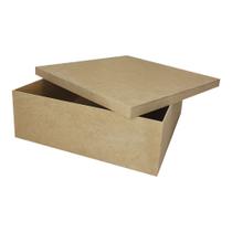 Caixa Quadrada Tampa Sapato 30x30x15 Mdf Madeira Caixa Quadrada Tampa Sapato 30x30x15 Mdf Madeira