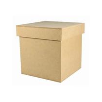Caixa Quadrada Tampa Sapato 8x8x6 Mdf Madeira