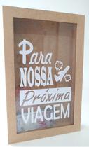 Caixa Quadro Cofre Mdf 27x17 Para Nossa Próxima Viagem