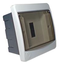 Caixa Quadro De Embutir P/ 4 Disjuntores Din Fumê - 10 Peças Caixa Quadro De Embutir P/ 4 Disjuntores Din Fumê - 10 Peças