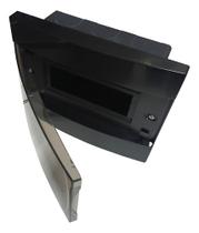 Caixa Quadro De Embutir P/ 9 Disjuntores Tampa Fumê Preta Caixa Quadro De Embutir P/ 9 Disjuntores Tampa Fumê Preta