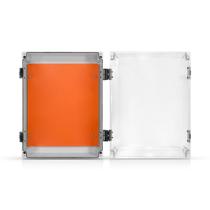Caixa quadro painel eletrico tampa transparente com dobradiça e fecho 30x30x20 cinza ip66 Caixa quadro painel eletrico tampa transparente com dobradiça e fecho 30x30x20 cinza ip66