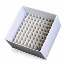 Caixa Rack fibra de papelão para armazenar 100 tubos 1,5 e 2ml