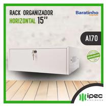 Caixa Rack Organizador Horizontal A170 Gabinete Branco Ipec