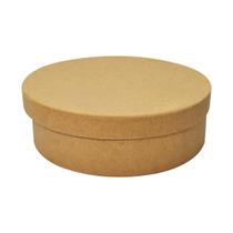 Caixa Redonda Tampa Sapato P 25x7 Mdf Madeira