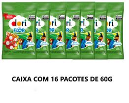 Caixa Regaliz Gelatina Flor Recheada 16x60gr (16345)- Dori