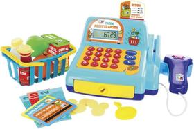 Caixa Registradora Azul Com Luz e Som Creative Fun Multikids BR386