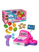 Caixa registradora big shop girls rosa - usual brinquedos (24833)