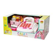 Caixa Registradora Com Acessórios E Calculadora Rosa Dm Toys Caixa Registradora Com Acessórios E Calculadora Rosa Dm Toys