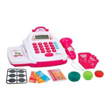 Caixa Registradora Creative Fun Mini Shopping Rosa Com Acessórios Multikids - BR1182