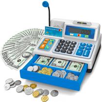 Caixa registradora de brinquedos BAODLON 103 unidades com microfone para crianças a partir de 3 anos Caixa registradora de brinquedos BAODLON 103 unidades com microfone para crianças a partir de 3 anos