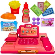 Caixa registradora Happy Shopping Kids Brinquedo educativo Loja Números Brincando de compras