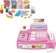 Caixa Registradora Infantil - Cartao Moedas Maquina Dinheiro Cor: Rosa