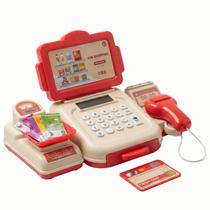 Caixa Registradora Infantil Com Calculadora Luzes E Sons Brinquedo Para Meninos Meninas