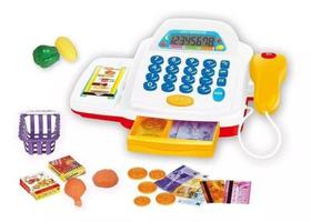 Caixa Registradora Infantil Com Luz E Som Acessórios Cor: Branca Caixa Registradora Infantil Com Luz E Som Acessórios Cor: Branca