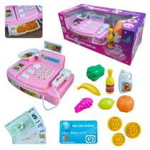 Caixa Registradora Infantil Completa com 26 Itens e Mais de 30 Sons Realistas de Brincar Caixa Registradora Infantil Completa com 26 Itens e Mais de 30 Sons Realistas de Brincar