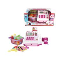 Caixa Registradora Infantil Creative Fun Som e Luz Rosa Multikids BR387 Criança 3 Anos
