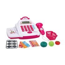 Caixa Registradora Mini Shopping Rosa Multikids