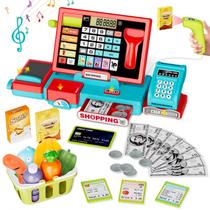 Caixa registradora Playset Toy VOPOGLNE com calculadora real Kids