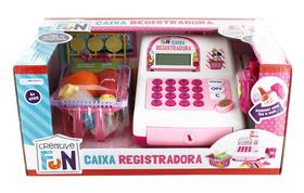 Caixa Registradora Rosa Com Luz e Som Creative Fun Multikids - BR387