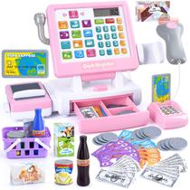 Caixa registradora Toy PLAY Kids com microfone e transportadores 3+ Caixa registradora Toy PLAY Kids com microfone e transportadores 3+