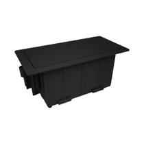 Caixa Regua Tomada Embutir Moveis - Vídeo Audio Dados Rede - Preta