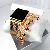 Caixa relógio rose gold designer metal led digital quadrado e pulseira feminina