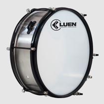 Caixa Repique 15x14' Inox Escovado, 6 afin, Aro Preto - Luen