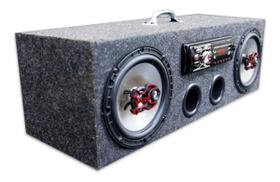 Caixa Residencial Radio Bluetooth + Par Falante 6 Bravox Caixa Residencial Radio Bluetooth + Par Falante 6 Bravox