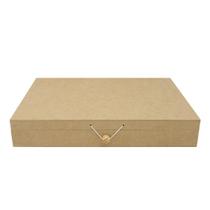 Caixa Retanguar Tampa Dobradiça e Elástico 30x20x5 Mdf Madeira Caixa Retanguar Tampa Dobradiça e Elástico 30x20x5 Mdf Madeira