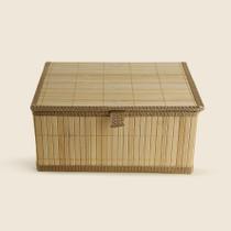 Caixa Retangular Bambu Nature- ACASA Caixa Retangular Bambu Nature- ACASA