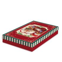 Caixa Retangular Com Tampa Baixa - Noel Carmin - Cromus Natal - 1 unidade - Rizzo Caixa Retangular Com Tampa Baixa - Noel Carmin - Cromus Natal - 1 unidade - Rizzo