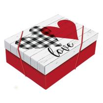 Caixa Retangular Com Tampa Love Médio - Cromus
