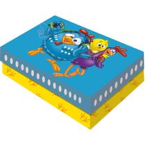 Caixa Retangular Com Tampa para Presentes Tema Galinha Pintadinha - Grande - Festcolor Caixa Retangular Com Tampa para Presentes Tema Galinha Pintadinha - Grande - Festcolor