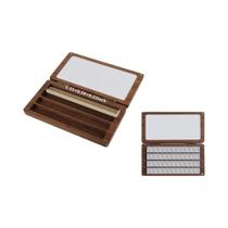 Caixa Retangular De Madeira Nogueira Preta Para Pintura, Paleta Para Meias Tintas, Armazenamento De