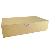 Caixa Retangular Dobradiça e Fecho 40x22x8 MDF 6mm Madeira Caixa Retangular Dobradiça e Fecho 40x22x8 MDF 6mm Madeira