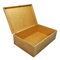 Caixa Retangular Dobradiça e Fecho 42x35x10 Mdf Madeira Caixa Retangular Dobradiça e Fecho 42x35x10 Mdf Madeira