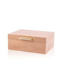 Caixa Retangular Em Madeira Bege 25x20