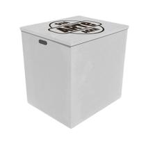 Caixa Retangular Grande com Alça Tampa Sapato Gravada Laser 52x43x53 Mdf 4mm Madeira Pintado
