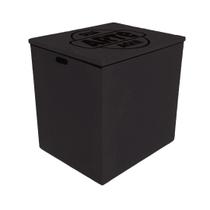 Caixa Retangular Grande com Alça Tampa Sapato Gravada Laser 52x43x53 Mdf 4mm Madeira Pintado